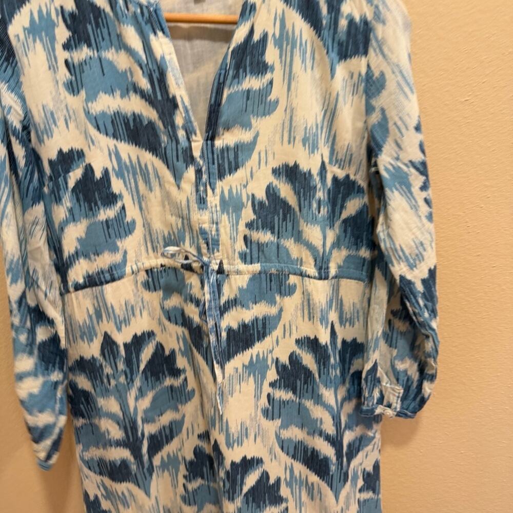 Tuckernuck Olivia James The Label Blue Cotton Long Sleeve Maxi Dress Small - Picture 8 of 14